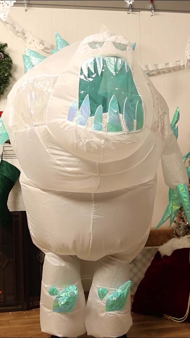 Step into the world of Frozen with this incredible Disney Frozen Adult Inflatable Ice Monster Costume. This larger-than-life costume brings the iconic ice monster to life!